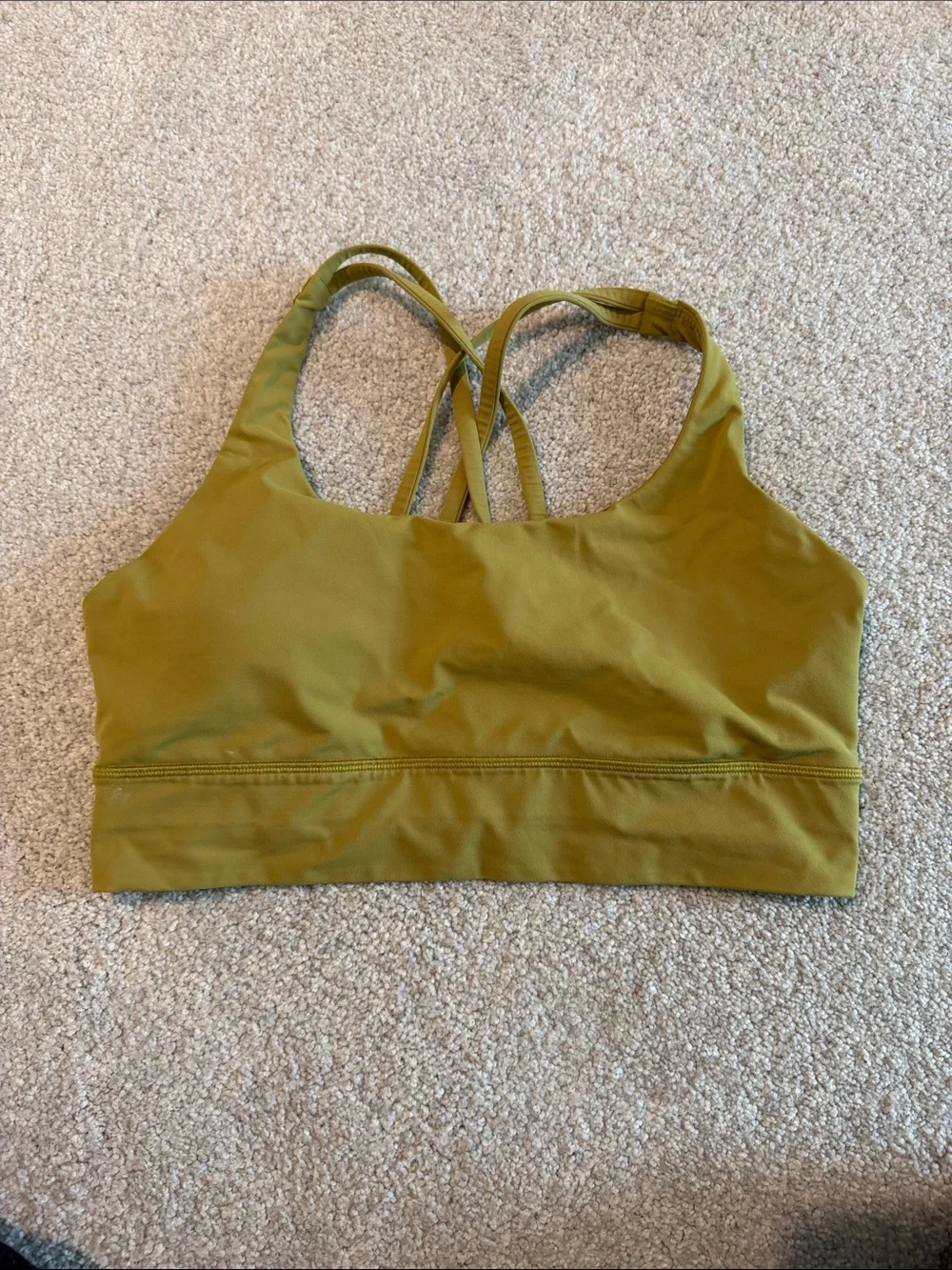 lululemon athletica Olive Green Strappy Sports Bra